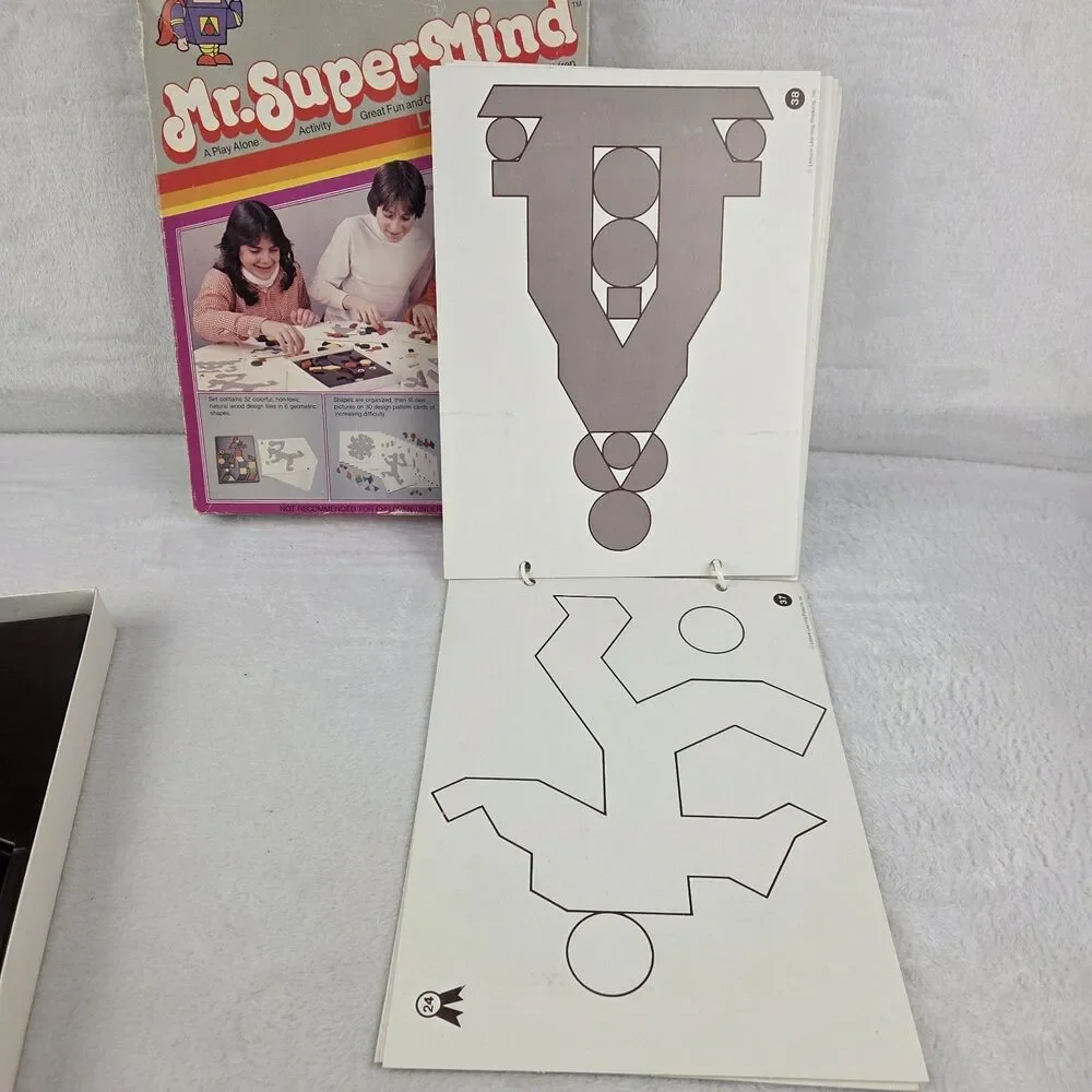 Vintage 1981 Mr SuperMind Puzzle Game Leisure Learning Complete W/ Extras‎